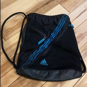 Adidas Black and Blue Backpack